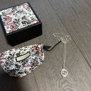 Gucci Silver Interlocking G Necklace (925 silver)